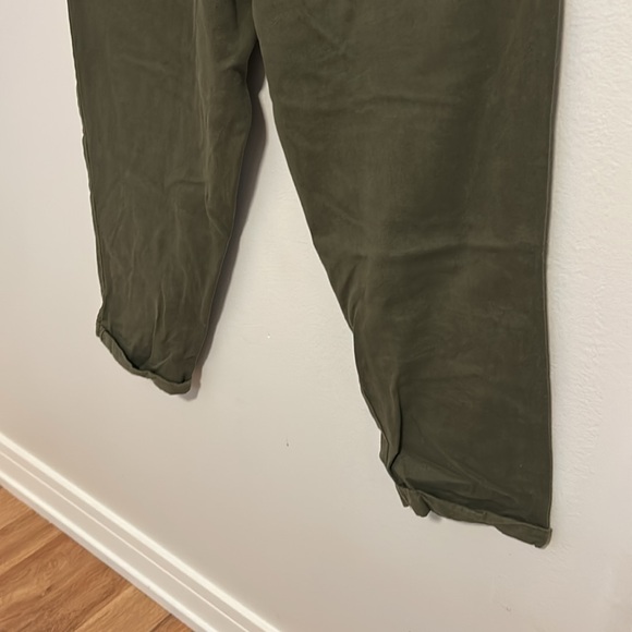 Topshop Green Wide Leg Pants High-Waisted - Picture 7 of 7